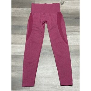 NVGTN Maroon Pink Curve Seamless Leggings Athleisure Gym Workout - Size XS
